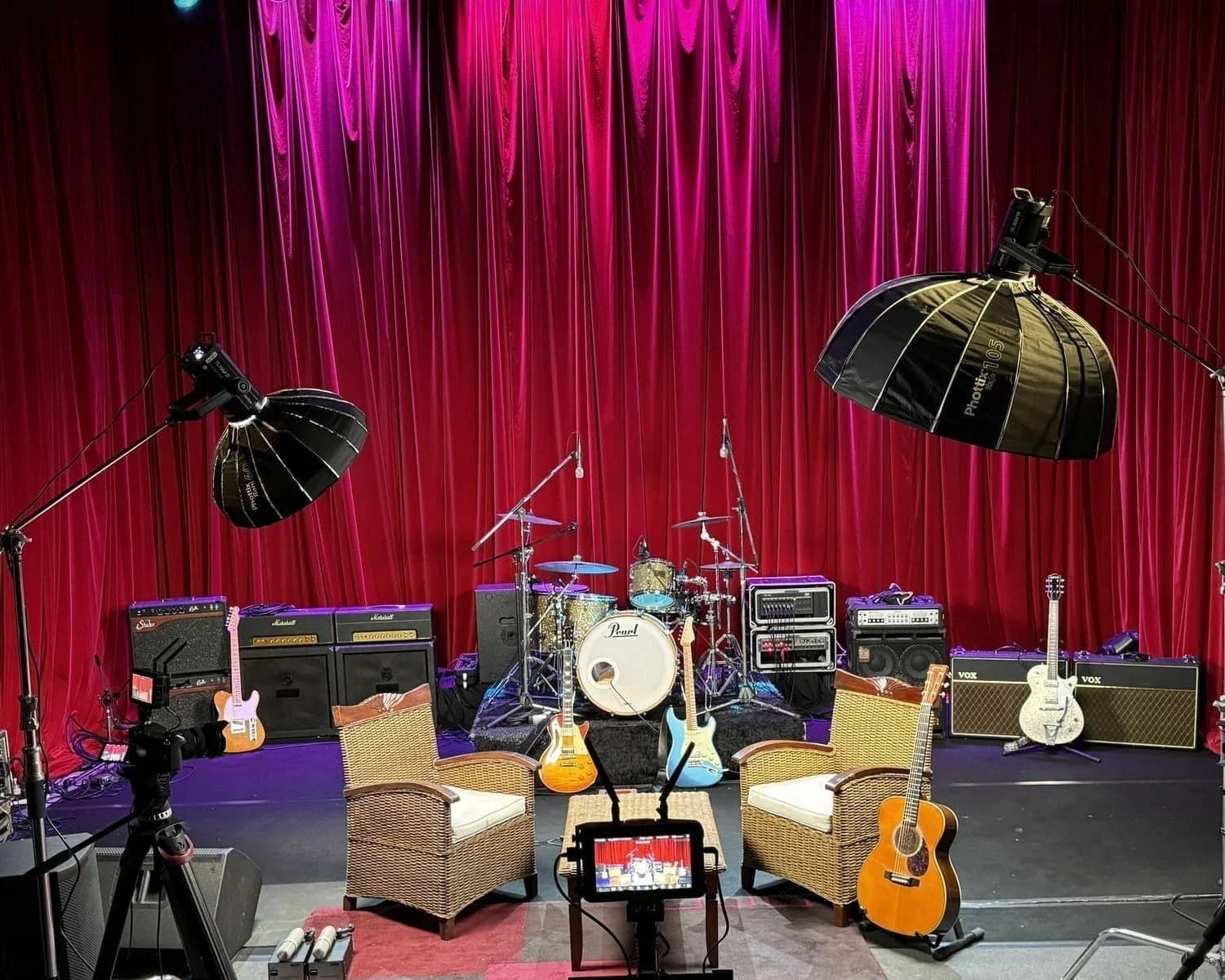 Studio B Live Room Podcast set up